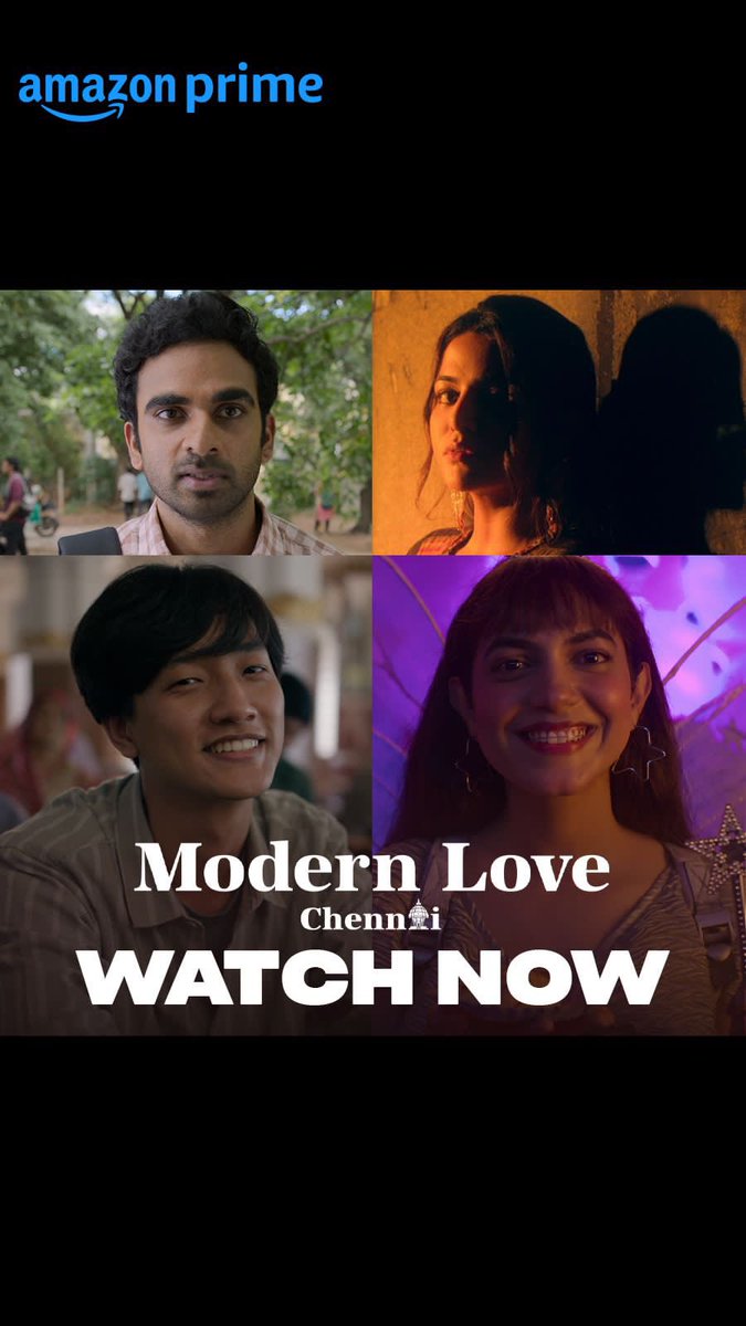 It's time to welcome love in Chennai, with open arms 💙 #ModernLoveOnPrime, watch now only on @PrimeVideoIN bit.ly/modernlovechen… @tylerdurdenand1 #BharathiRaja @thisisysr #BalajiSakthivel #Rajumurugan @Krishnakum25249 @AkshaySundher #Thiagarajankumararaja @gvprakash