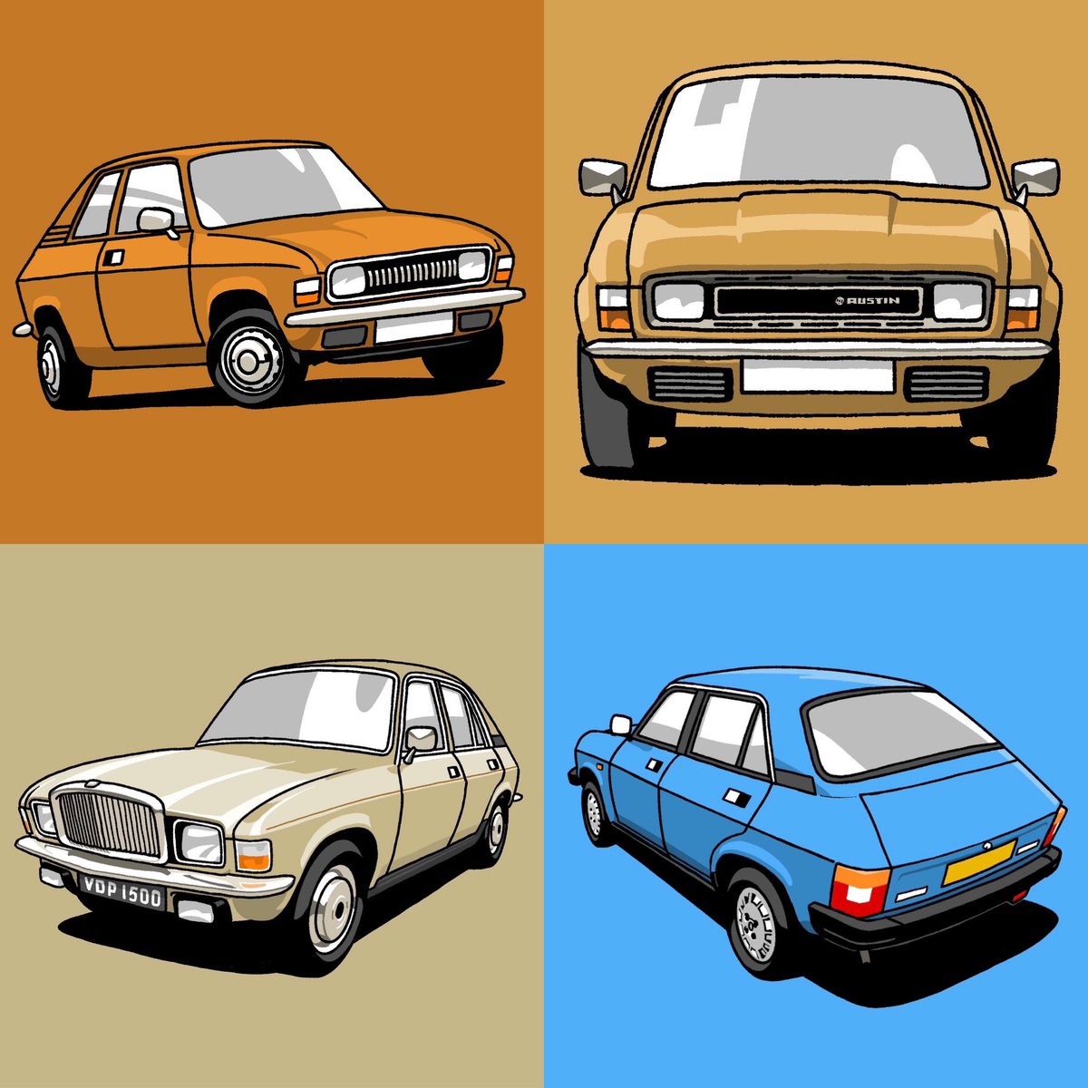 50 today - the Austin Allegro! Launched May 17, 1973. From my #carsofbritishleyland series (it’s actually the 18th here in Australia, where the Allegro was never sold)

#austin #allegro #austinallegro #britishleyland
