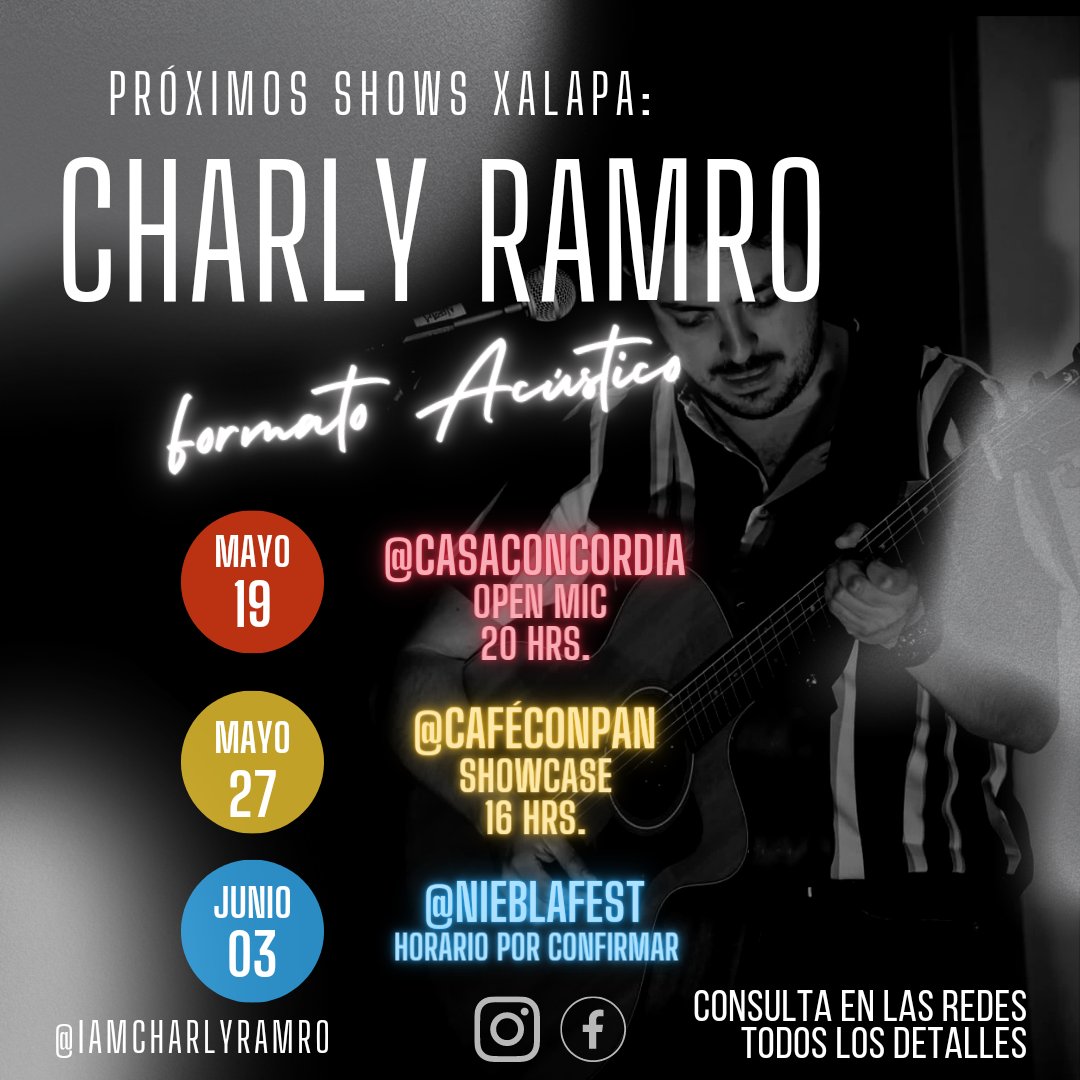 iamcharlyramro's tweet photo. Próximas fechas! 🙌 https://t.co/2hT5keQzo9