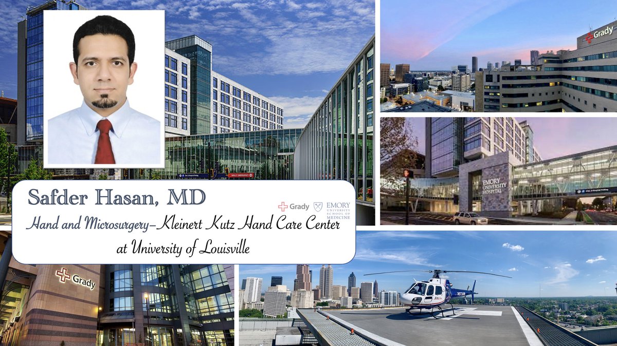 We are so excited for rising chief resident Dr. Hasan's match into Hand and Microsurgery at Kleinert Kutz Hand Care Center at the University of Louisville. Congratulations! <a href="/kleinertkutz/">Kleinert Kutz</a> #EmorySurgeryFellowshipMatch #EmorySurgery