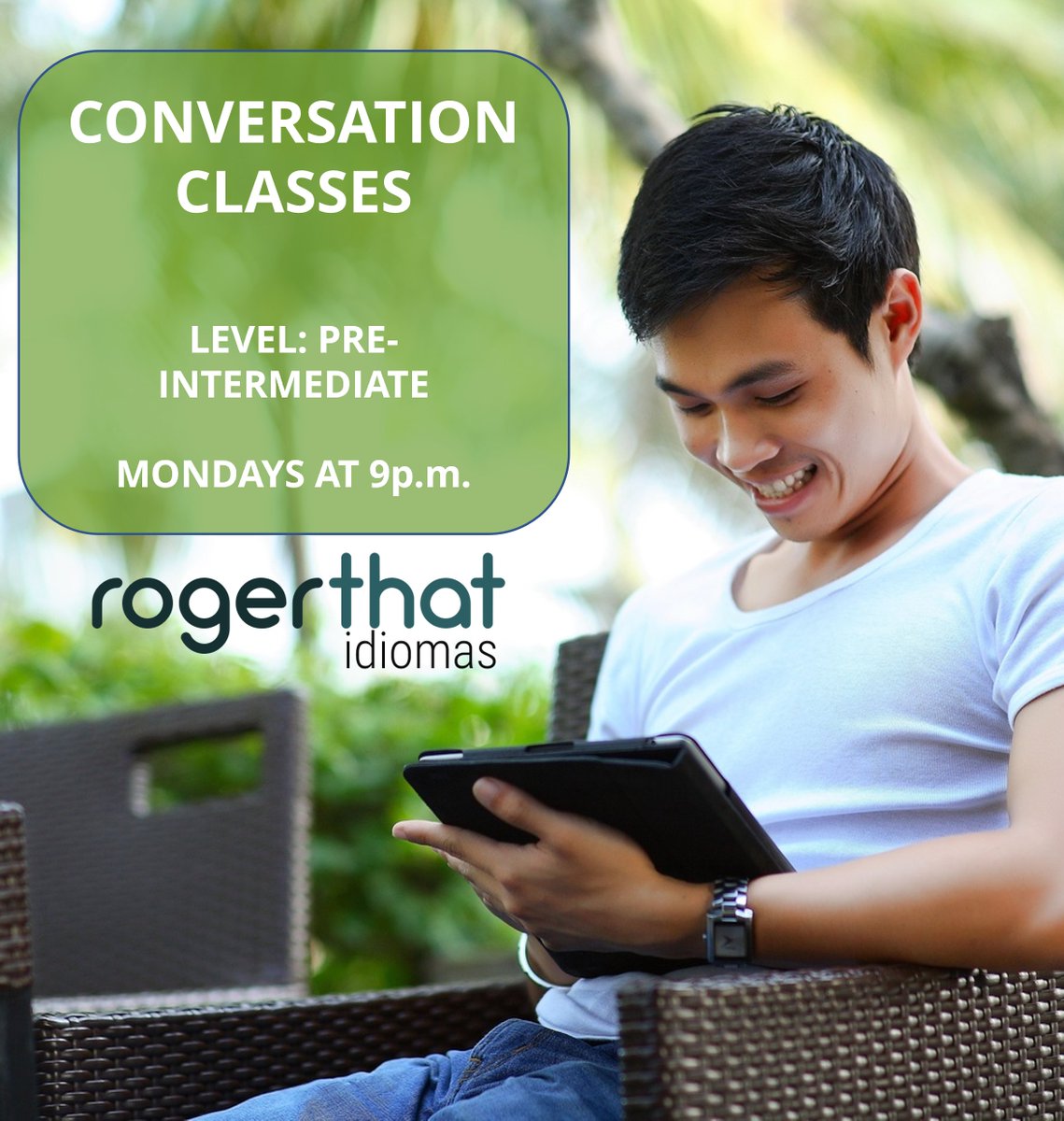 RTidiomas's tweet photo. Você que está no pre-intermediate agora tem mais um recurso para praticar seu inglês. Conversation classes são 100% voltadas a conversação de temas da atualidade. Um bate papo descontraído para quem precisa destravar a língua.
Saiba mais em (11) 96358-0281. https://t.co/rh6TzFuylE