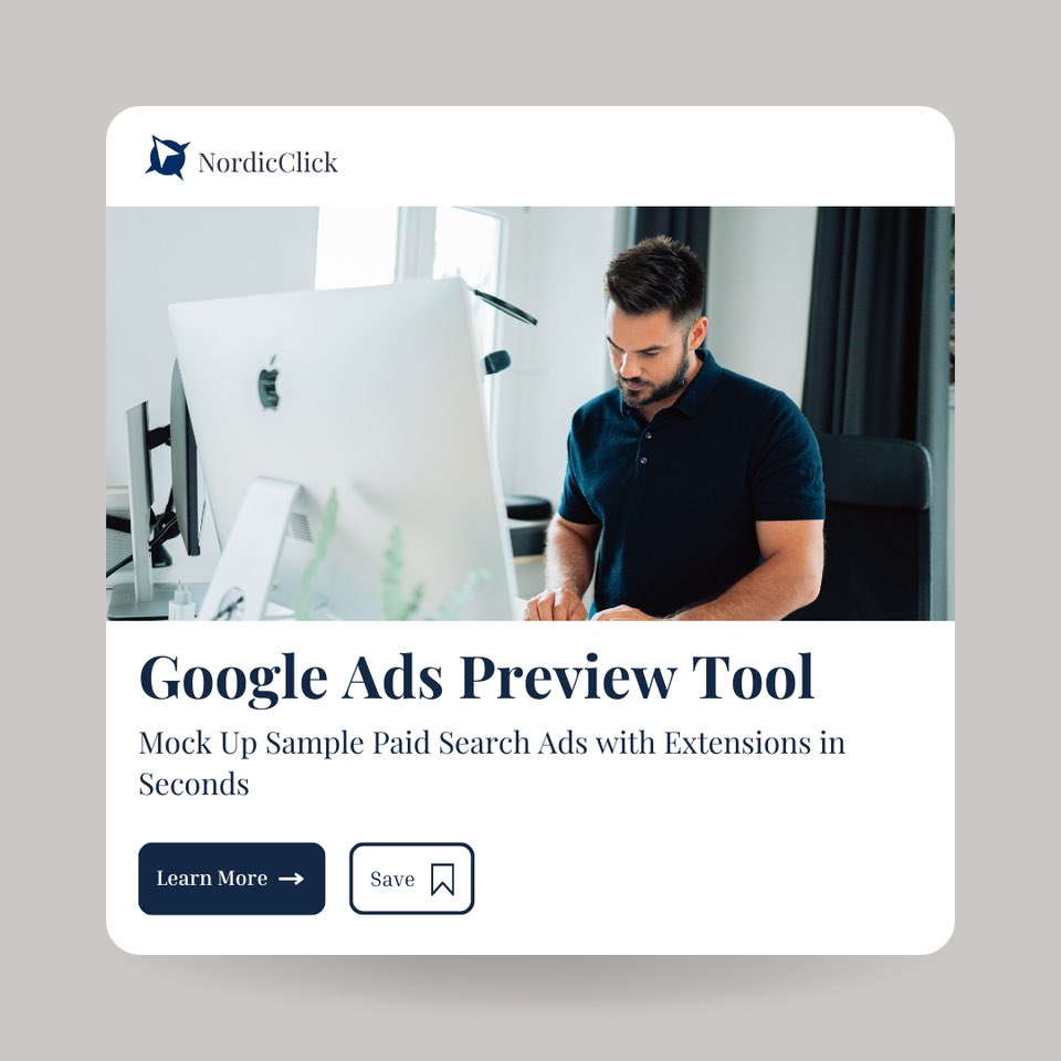 Need a quick mock-up of a Google paid search ad to show the team or a client? Need a tool for Google Ads training? Whatever your reason, our Google Ads tool allows you to create mock-ups before setting up a campaign in the platform. Try it out 😎
nordi.cc/3IiLvU1