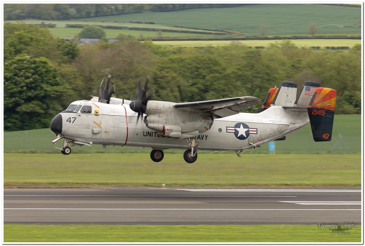 United States Navy| 162149 |Grumman | C-2A Greyhound |29 | Prestwick International | EGPK | PIK | 17-05-2023 | RG01 VRC-40  NAS Norfolk ,arriving from the USS Gerald R Ford #Naval #navalaviation #usnavy #avgeekspotter #avgeek #aviation #avitionphotography #grumman #c2 #greyhound