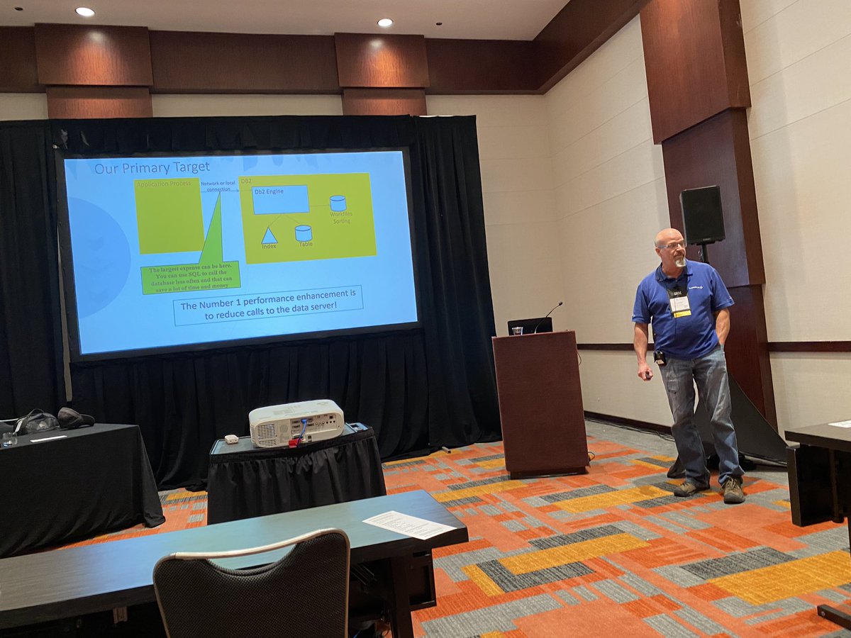 craigmullins's tweet image. Reducing calls to the database server should be your primary concern according to @DanL_Database at #IDUGDb2