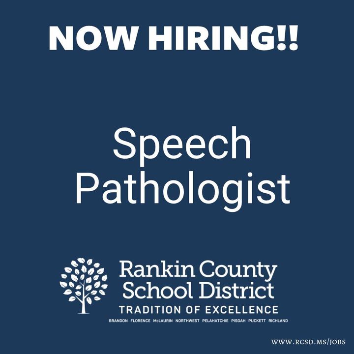 Looking to take your career to the next level? 

🌟NOW HIRING: Speech Pathologists🌟 

Visit rcsd.ms/jobs for more information regarding available positions.  #EverythingMatters   #traditionofexcellence
