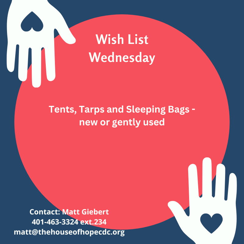 houseofhopecdc's tweet photo. We are in DESPERATE need of tents, sleeping bags and tents. You can make a donation of these items by dropping them off at our Warwick Office or by making a monetary donation at https://t.co/WpnfVzUMEj Please be sure to include "Tent Donation" in the description line. https://t.co/VLJsEeNgHZ