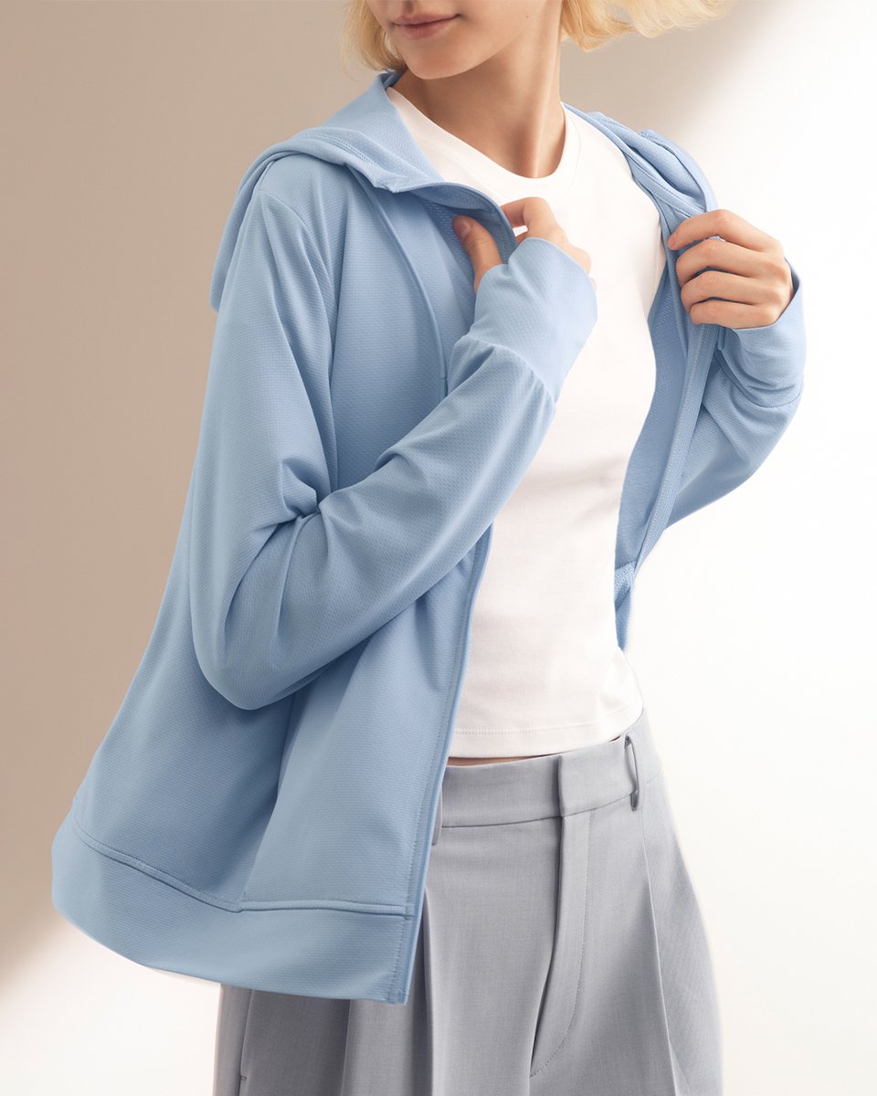 Uniqlo Canada on X: Our AIRism Mesh UV Protection Full-Zip Hoodie