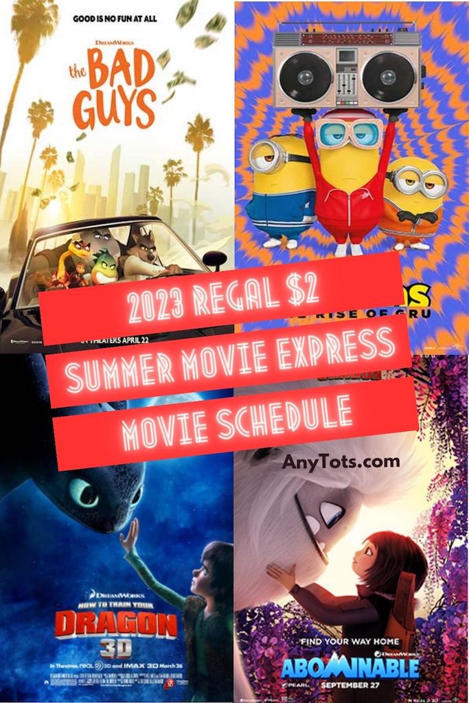 AnyTots's tweet photo. $2 Regal Summer Movie Express 2023 movie list available now via @anytots. 2 family-friendly movies each week this summer -> https://t.co/BeYZ5rvBHf 

#RegalSummerMovieExpress https://t.co/Ko36OfwgXz