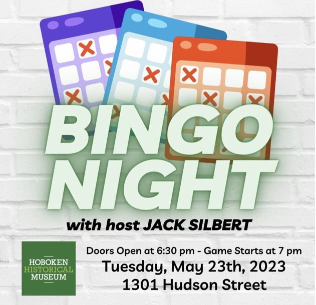 Hoboken Museum (@hobokenmuseum) on Twitter photo Join us for some fun and get ready to shout "BINGO!" The HHM is excited to host Bingo Night on Tuesday, May 23rd with <a href="/JackSilbert/">Jack Silbert</a>. Doors open at 6:30pm and the game starts at 7pm. Cards $20 per person. Lots of great prizes! #Hoboken Join us for some fun and get ready to shout "BINGO!" The HHM is excited to host Bingo Night on Tuesday, May 23rd with <a href="/JackSilbert/">Jack Silbert</a>. Doors open at 6:30pm and the game starts at 7pm. Cards $20 per person. Lots of great prizes! #Hoboken