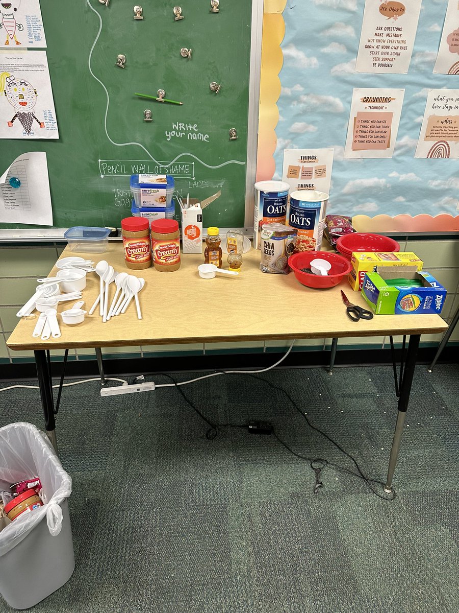 MissIsonPE's tweet photo. We made protein power bites today in 7th grade Health to end our nutrition unit! They’ll get to enjoy their final products tomorrow 😎 https://t.co/swSBbowfMp