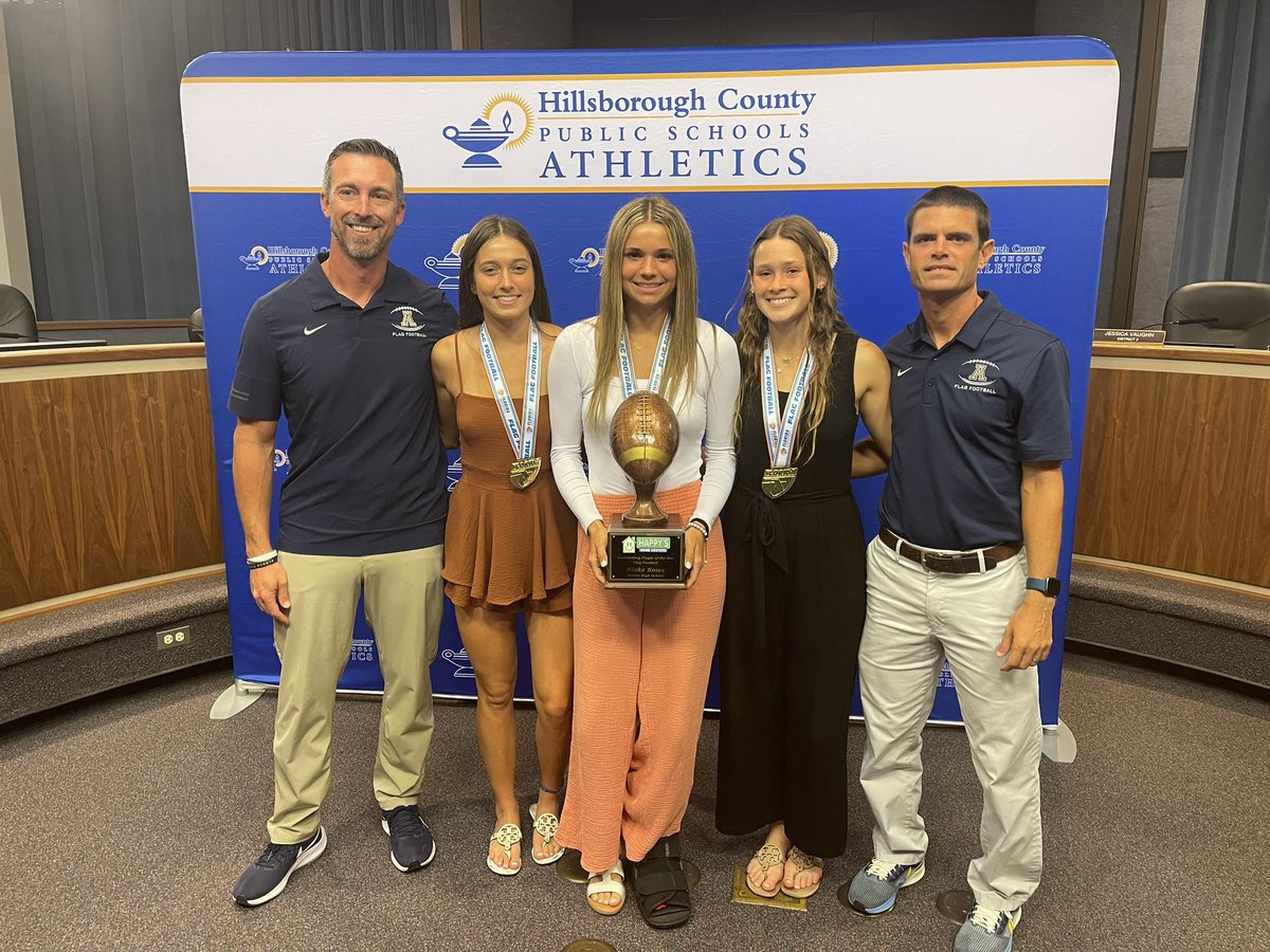 Congrats to <a href="/MiekeRowe/">Mieke Rowe</a> on being named the <a href="/HCPSAthletics/">HCPS Athletics</a> Happy’s Home Center Flag Football Player of the Year!