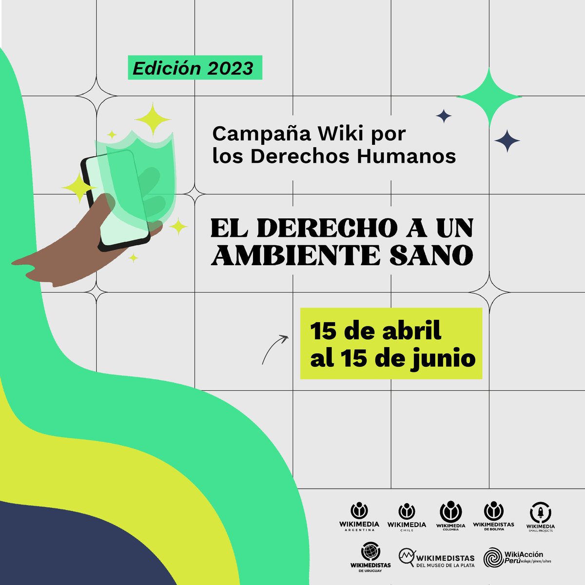 wikimedia_ar's tweet photo. 📅 Hasta el 15 de junio vamos a estar participando de la campaña 🌎✊🏽 #WikiDDHH
👩🏽💻 Vos también podés mejorar la información sobre ambiente, cambio climático y sustentabilidad en Wikipedia.
🔍Si te interesa, podés encontrar más info acá: https://t.co/wE0fln7IXC https://t.co/iMJk6SLnis