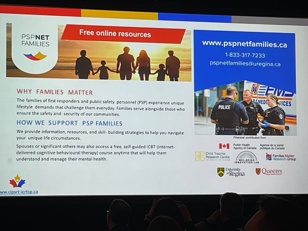So proud to have a presence at the Ontario First Responders' Mental Health Conference today in Toronto! Thanks to @HeidiCramm @hadjista and @Dr_NS_Reid for championing PSP families through this work.

#tellafriend #mentalhealth