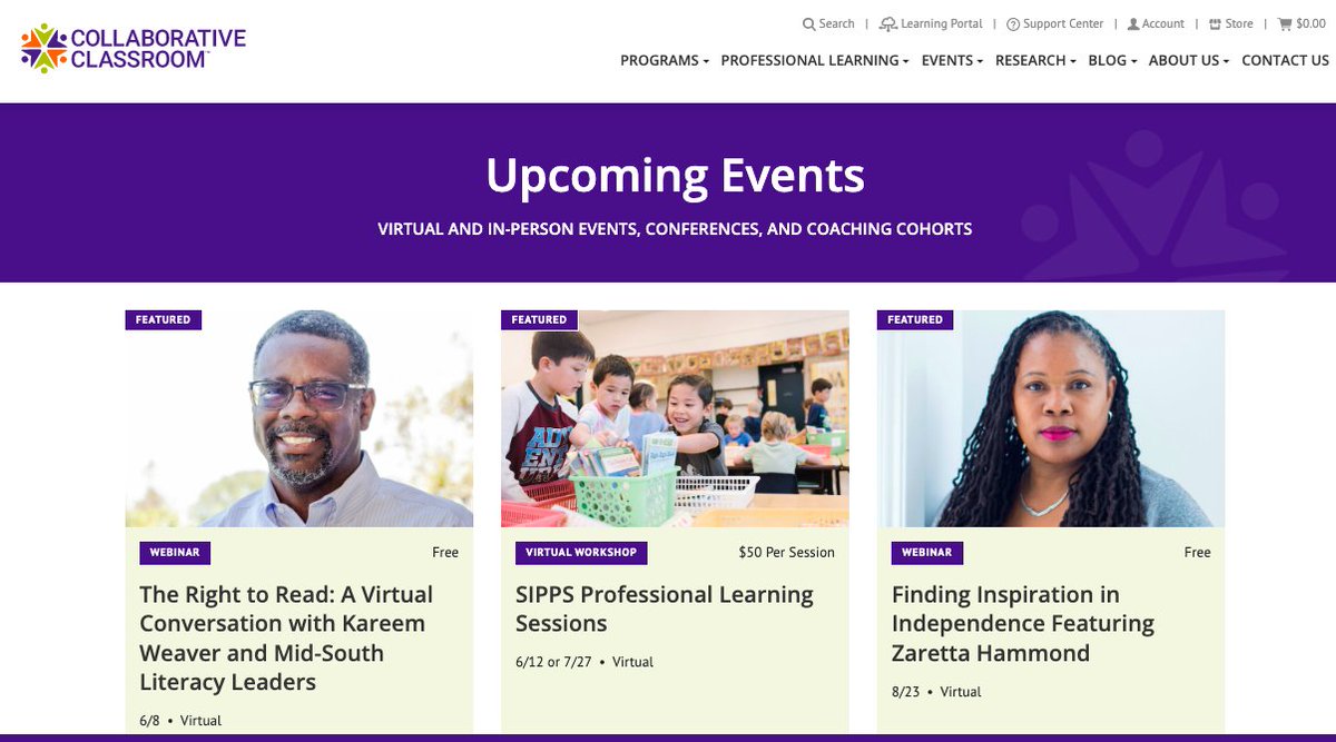 EmilyCremidis's tweet photo. Look at these great upcoming events at @CollabClassroom!  Have you registered?
https://t.co/7cyJT8pZyP

#teachers #admin #literacyforall #collabclass #SIPPS https://t.co/lNGXHYaqQR