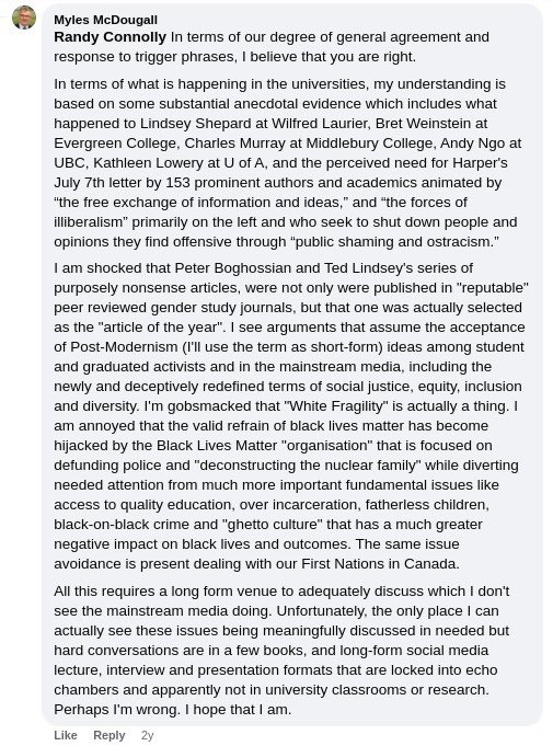 TimesofAsiacan's tweet photo. #BREAKING UCP RUNS A RACIST CANDIDATE IN CALGARY , On a Old FB post Myles McDougall wrote a comment that Black People Don’t want education and live “ghetto culture”  #ableg #abpoli #electionalberta #election2023 #timesofasia https://t.co/Lh1UJIFuSt