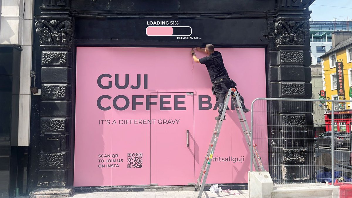 Under construction. My next coffee bar project @itsallguji on O’Connell street with a special nod to our famous neighbours. You get a GUJI gold star if you get the link. ;) #limerick #itsadifferentgravy