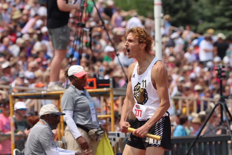 Reed Emsick splits 1:51 to bring home the Class A 4x800 title, and reminds nearby spectators that Burke is the Bulldogs’ house.  We’re going to call this one an upset, and I’m sure Burke will dispute that.