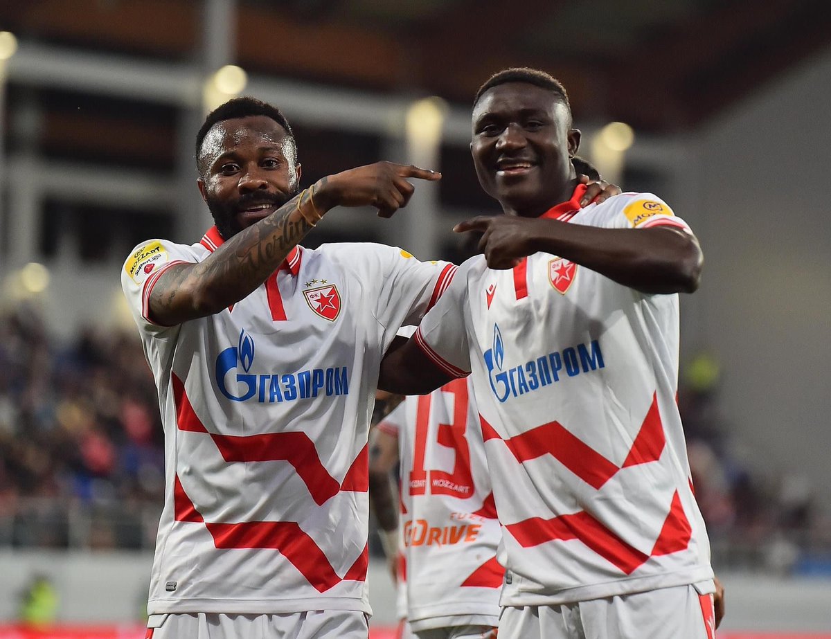 Another goal for Kings Kangwa in Crvena Zvezda’s 3-0 win over Backa Topolo in the semifinals of the Serbian Cup. Keep it KK. #ZambiaKuchalo#WeAreChipolopolo.