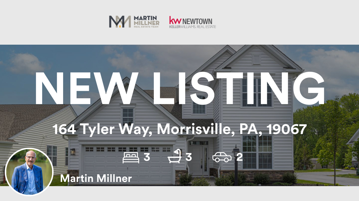 🛌 3 🛀 3 🚘 2
📍 164 Tyler Way, Morrisville, PA, 19067

My latest listing on RateMyAgent.
 RS206783L
rma.reviews/WRFog0rLdgip

...
#ratemyagent #realestate #Keller_Williams_Real_Estate__Newtown