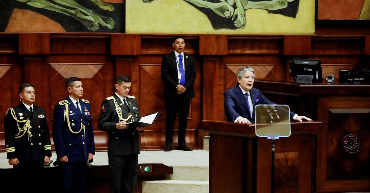 Reuters's tweet image. Ecuador president Lasso dissolves legislature, bringing elections forward reut.rs/3o98Nom