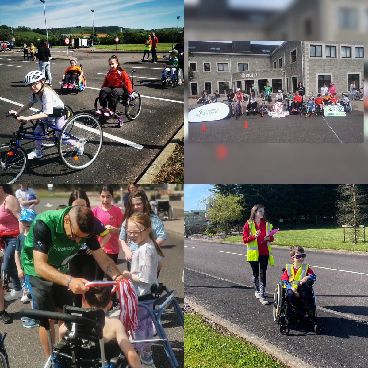 It was a great day at @CrannCentre to celebrate #BikeWeekCork with @CorkSports & Eleanor and Gary from @tri_ireland who took our jnr members through a dualthlon training session! Thanks to Benoit Keane & Niall Gearney for their recent donation that make days like these possible