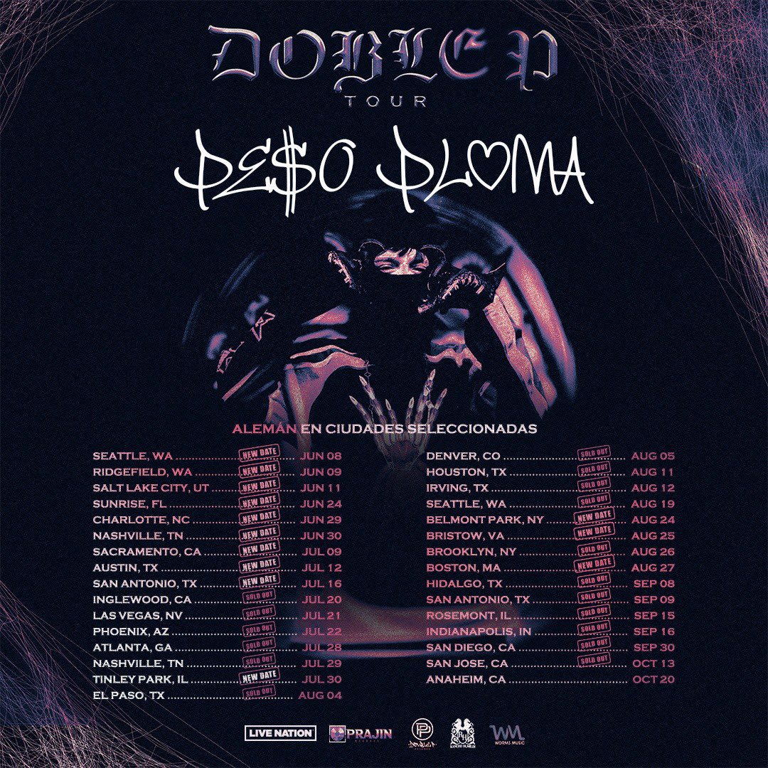 ranchohumilde's tweet photo. Se Agrega Nuevas Fechas Para El “Doble P Tour” De Peso Pluma 🇺🇸🕷 https://t.co/p9fJJxbgWz