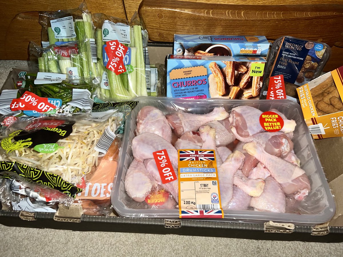 Goodness me - 4kg of chicken legs and an array of all kinds of stuff all for £3.30.  #wastenotwantnot