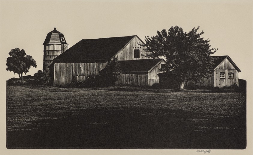 We hope the rest of your May is as calm and serene as this wood engraving, aptly titled “May Sunlight.” ☀️

—
Asa Cheffetz, May Sunlight, wood engraving, gift of Gil and Deborah Williams