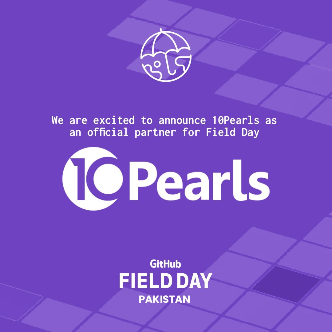 We're thrilled to have @10PearlsPK as our official partner for GitHub Field Day Karachi! 💻✨

@10PUniversity
#GitHubFieldDayKarachi #OfficialPartner #10Pearls