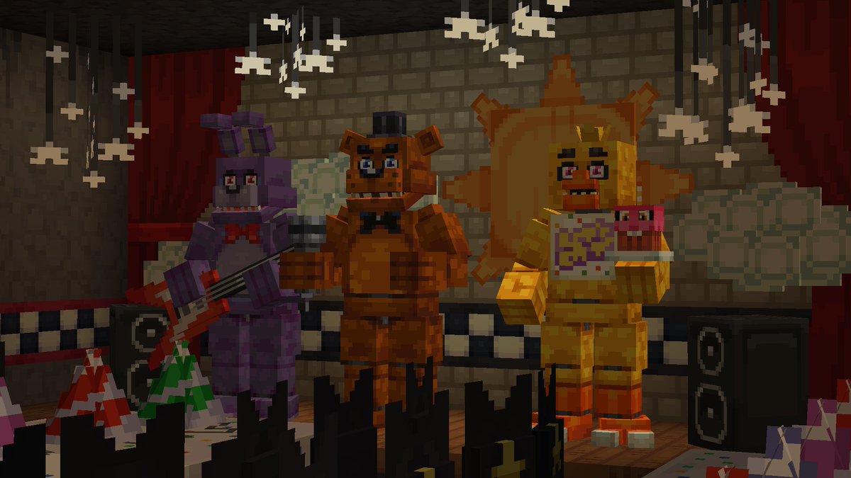 vippori's tweet image. Jumping on the #FNAF hype, reposting an old favourite of mine (yes it's the entire map)

🐻🍕 #minecraft