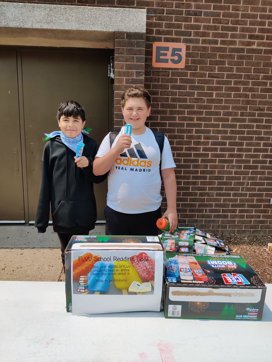 FLW Reading Goal Celebration 🎉.  All FLW students received a popsicle. Way to go Wildcats!🐯🖤💛📚 #wildcatwow #thatshowweroll #ReadingGoals #wawmproud