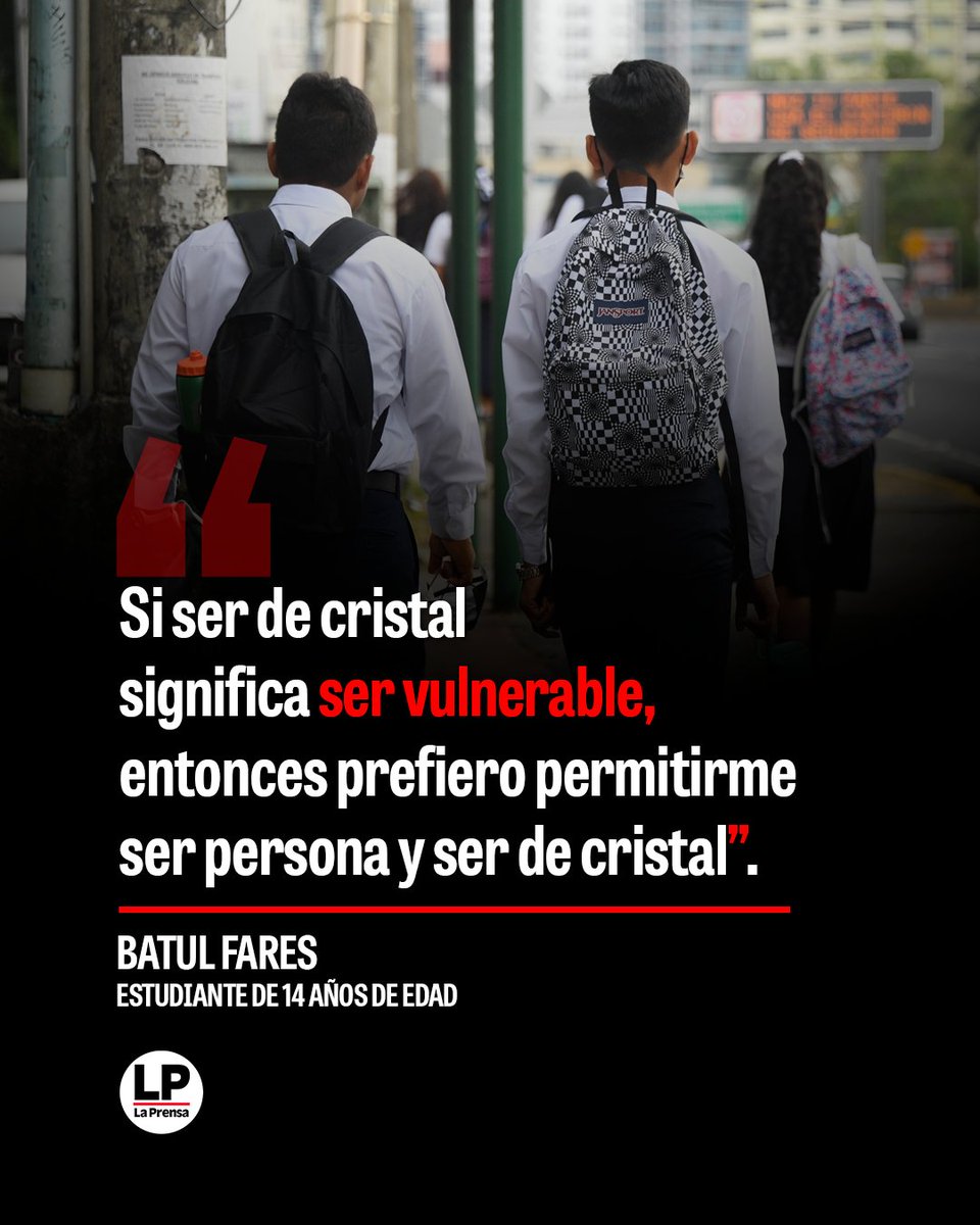 "Somos nosotros la generación de la rebelión, porque si de algo estamos seguros es que no somos los millennials ni queremos ser los boomers"
Lea la opinión de Batul Fares, estudiante de 14 años de edad, en: prensa.com/opinion/la-ver…