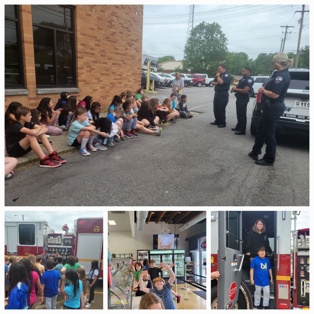 Thank you Dickson PD, Dickson Fire, Katie's Ice Cream, and High Cotton for teaching our 4th graders about different careers and how to make ice cream! <a href="/Desbears/">Dickson Elementary</a>