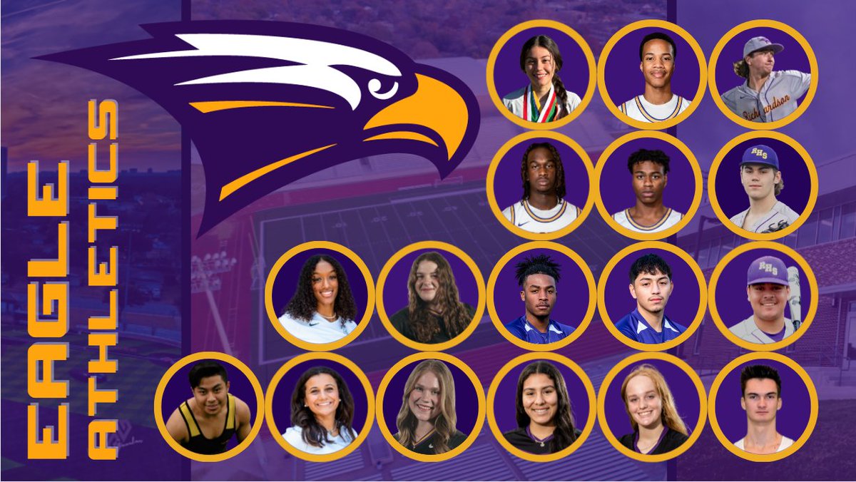 Tomorrow, we will honor 17 Class of '23 Eagle Athletes who will continue their athletic careers at the college level!

Congratulations to all of these athletes! 
#EaglesSetTheStandard💜💛🦅