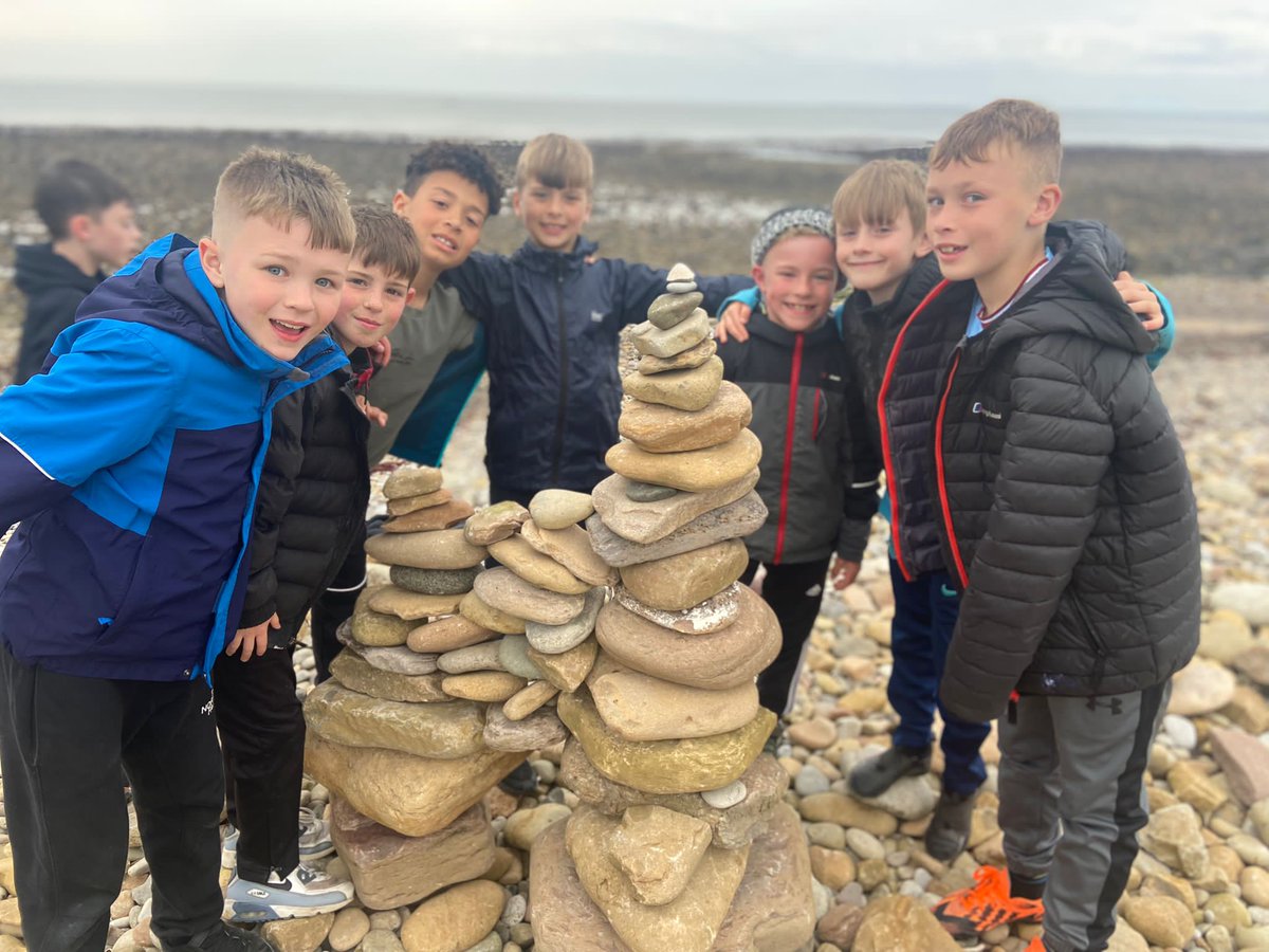 digisjb's tweet photo. Building cairns was our evening activity at Holy Island with Year 6 and 4 #StJoesOnTour #StJoesLivingCurriculum  @HTStJosephs @Y4sjb @year6sjb https://t.co/n2QrPV7t8D