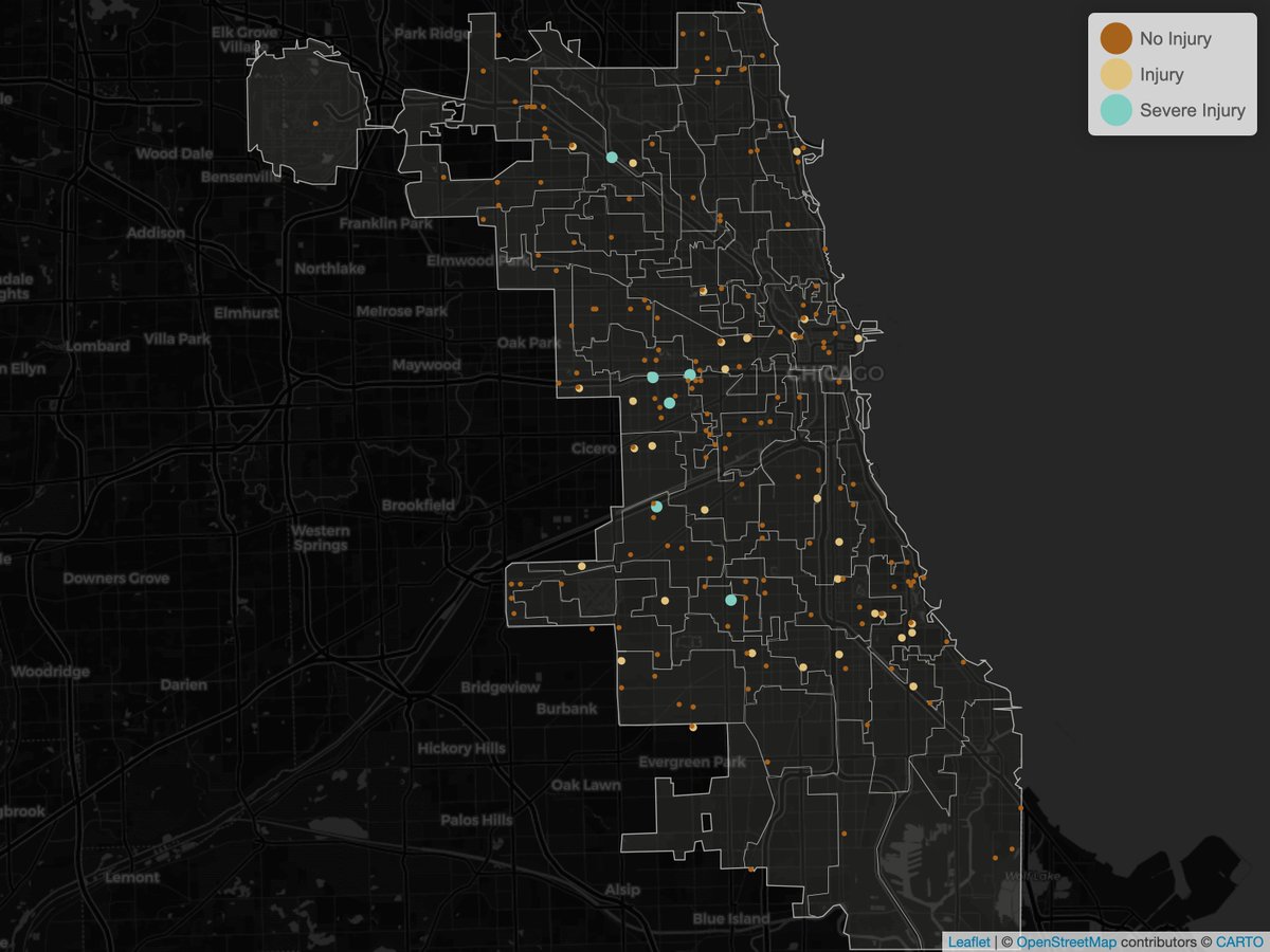 ChicagoCrashes's tweet photo. 2023-05-16: 193 Traffic Crashes w/ 480 People Involved.
@ChicagoDOT make it stop. #ChicagoCrashMap https://t.co/y79IP7oNnf