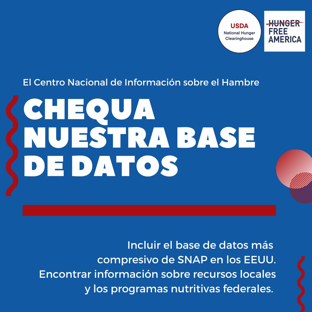 UShungerhotline's tweet image. The National Hunger Hotline in conjunction with @HungerFreeAmerica hosts the most comprehensive anti-hunger resources database. Find local programs, SNAP offices, and more at findfood.hungerfreeamerica.org/?p=a1U2E000006…

#nutritionprograms
#antihunger
#foodbank
#foodpantries