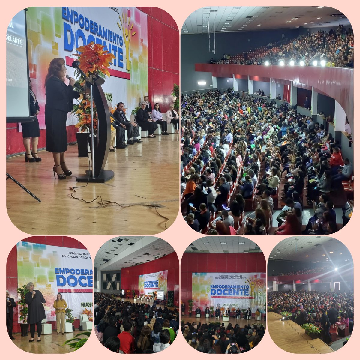 SREBNeza's tweet photo. La @SREBNeza reconoce a todos sus docentes, con la participación de 3600 maestras y maestros, en el evento "Empoderamiento Docente", el docente no podrá ser sustituido jamas, su legado es eterno. Con respeto y admiración
¡Felicidades!
@TinocoGRogelio 
@ArturoH19772369 
@Paty_Ch28 https://t.co/MhjEDmZHro