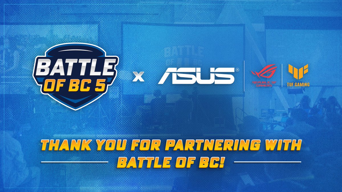 battleofbc's tweet photo. We are thrilled to announce @ASUS_ROG as the Official Monitor &amp; Headset Partner for Battle of BC 5! To celebrate, we are giving away a ROG Delta S gaming headset!

To enter:
❤️ Like
🔁 Retweet
👥 Follow @ASUS_ROGNA

Winner will be drawn post event. Must be from NA to claim prize. https://t.co/BbxMVInTtW