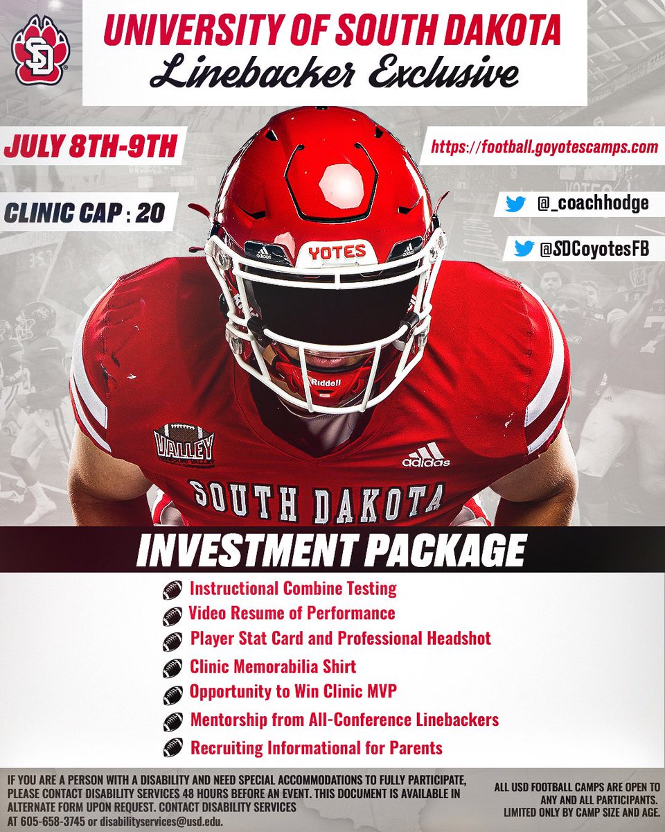 🚨There are only 5 slots left for our LB Exclusive. Do not miss your opportunity to get developed by the best LB coach in the nation! We promise you will get a major return on your investment. Lock in your spot today‼️#HereWeGROW #RaiseYoteStandard

football.goyotescamps.com/linebacker-exc…