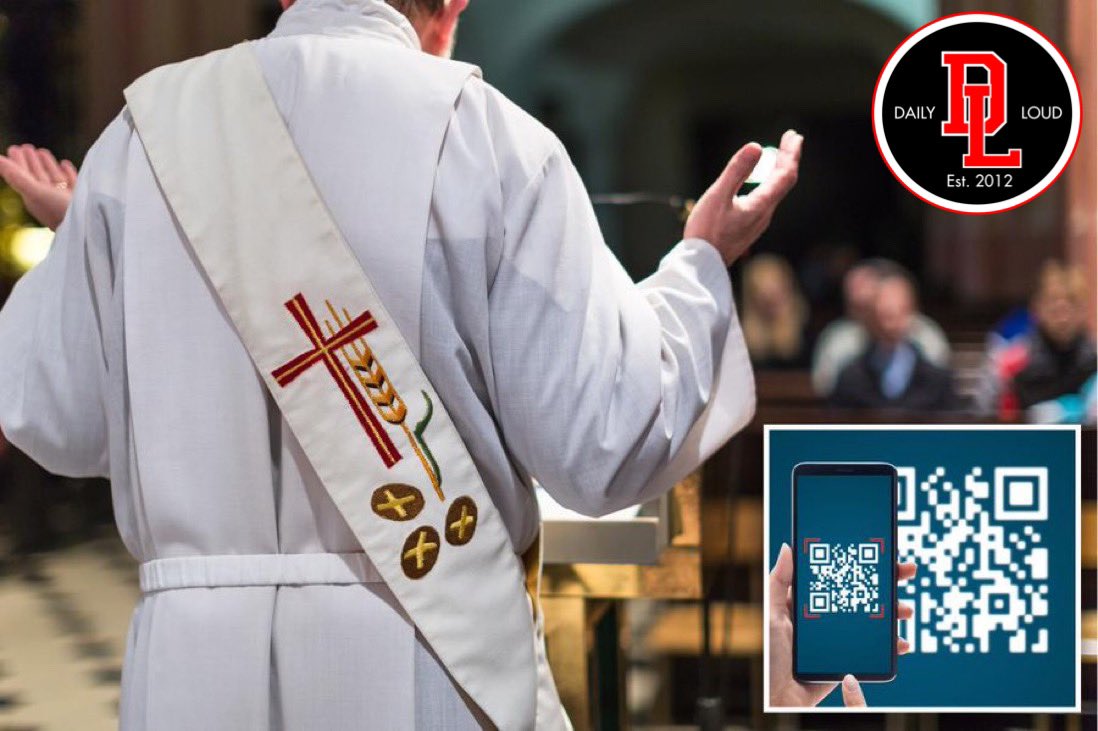 DailyLoud's tweet photo. Catholic priests in France will be forced to wear scannable QR codes to signal whether they are sex offenders as part of a national crackdown on abuse. https://t.co/XYybJNn5Oi