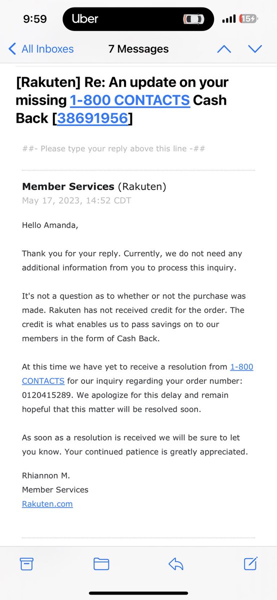 Mills_ag's tweet photo. @Rakuten is this true? Why does your relationship with the company affect my cash back? I’ve never had this experience before and now all of a sudden two other purchases that had been completed and I’ve been rewarded for are showing as Pending. https://t.co/Eji42wrPFC