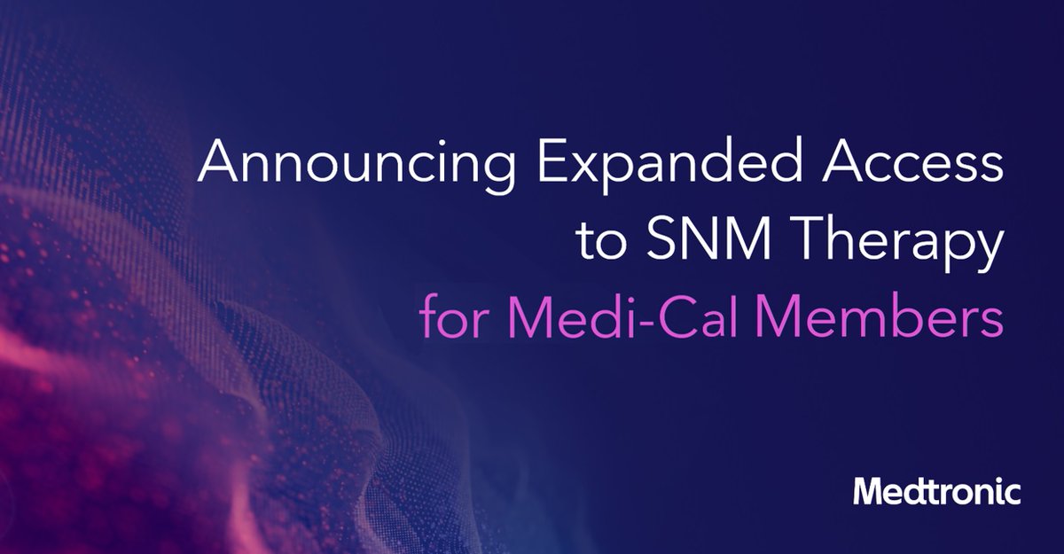 MDTPelvicHealth's tweet photo. Medi-Cal now covers SNM therapy for OAB &amp; FI. With the help of the Medtronic team, @Calurology  and the devoted physicians @DrSCohen, @YSL_MD, @PReyblat, @DrJohnLam &amp; Dr. Robert Lurvey, millions of people will have access to this life-changing therapy. https://t.co/CxM6ioFLdV