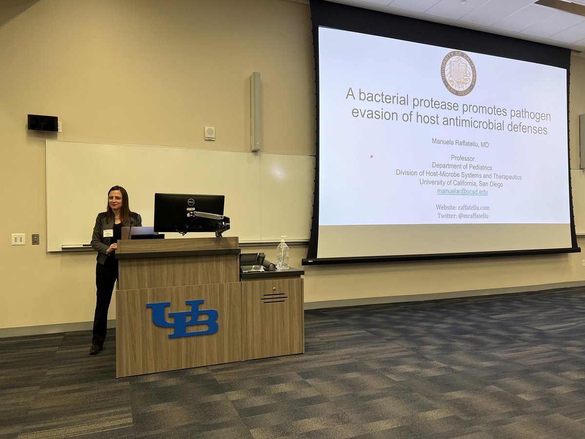 Stavrou Lab (@labstavrou) on Twitter photo Great talk by our bacteriology speaker <a href="/mraffatellu/">Dr. Manuela Raffatellu is @manuelar.bsky.social</a> #BuffaloMPC2023 Great talk by our bacteriology speaker <a href="/mraffatellu/">Dr. Manuela Raffatellu is @manuelar.bsky.social</a> #BuffaloMPC2023