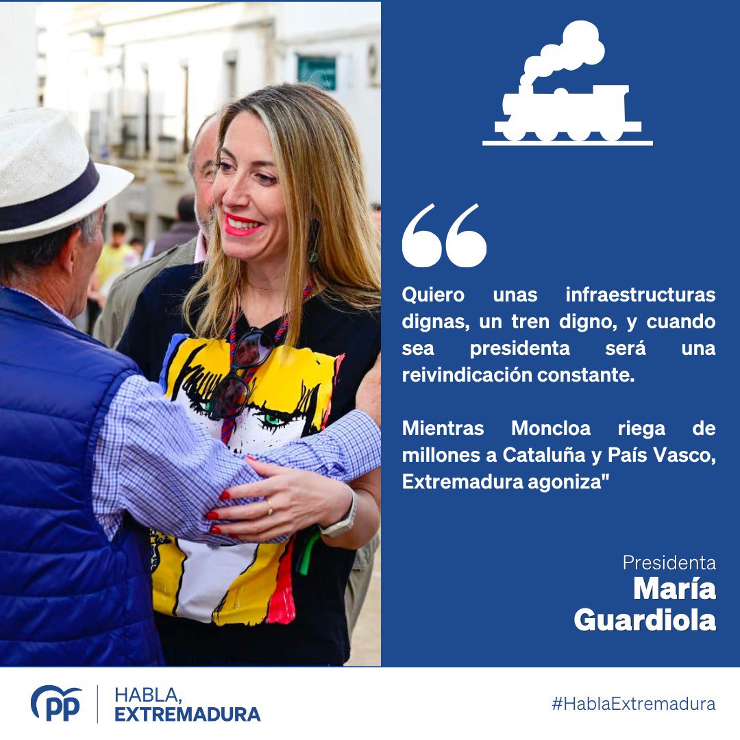 🔵 POR UNAS INFRAESTRUTURAS DIGNAS EN EXTREMADURA.

🗣️ <a href="/MGuardiolaPP/">María Guardiola</a> con la #Extremadura real.

#HablaExtremadura
#eldebateCEX