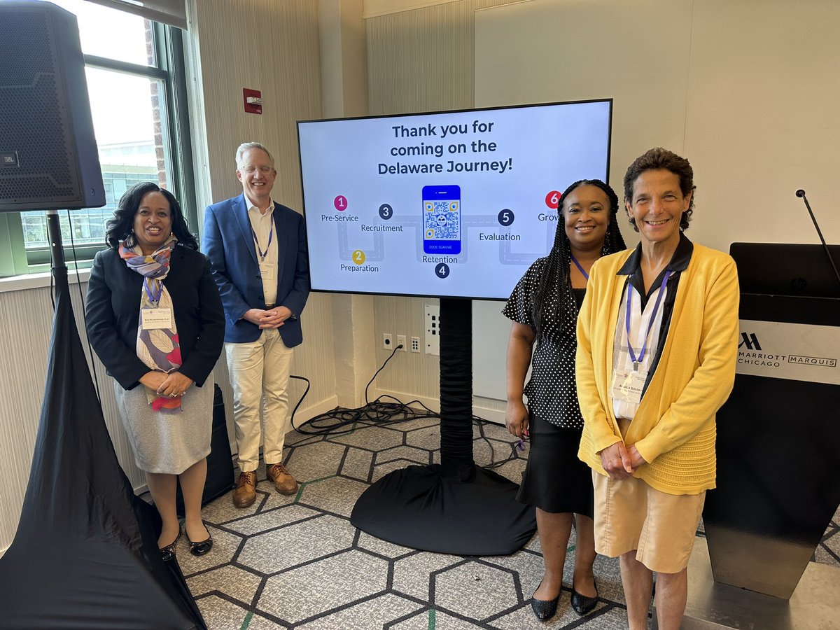 DEMentoring's tweet photo. Thank you @CCSSO for allowing the Delaware Educator Excellence Team to be the state spotlight and share our “Aligned Approach”  from Pre-Service to continued Growth! We are grateful! ❤️ https://t.co/URQRYixjXz