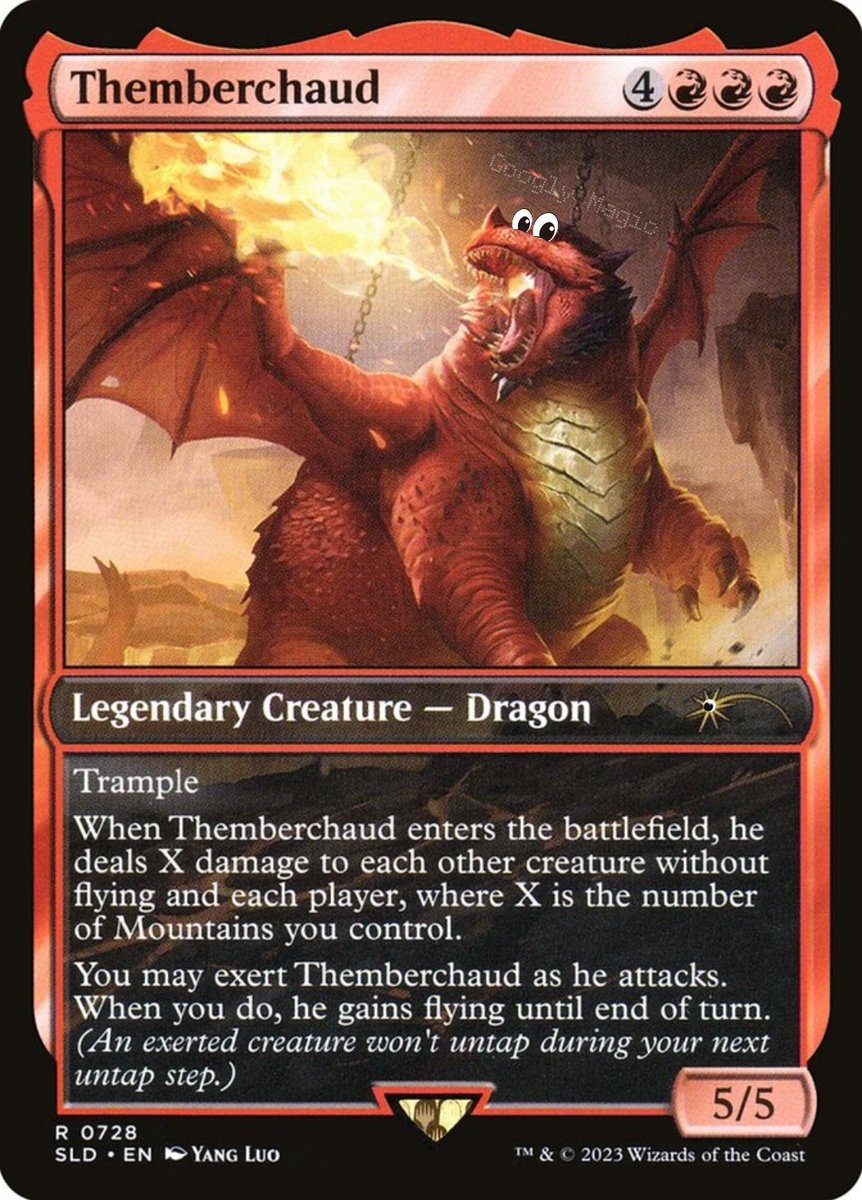 Themberchaud (SL)

🔥

#MTGGoogly #GooglyMagic

#googlyeyes #dnd #ttrpg #MTGArt
#MTGPauper #MTG #MagicTheGathering
#cEDH #MTGArena #mtgsecretlair #MTGEDH #EDH #Mtgproxy #MTGPioneer #art #mtgfinance #MTGONE #mtgalter #MTGMOM #MTGmachine #MTGLOTR #MTGAftermath #MTGxLOTR