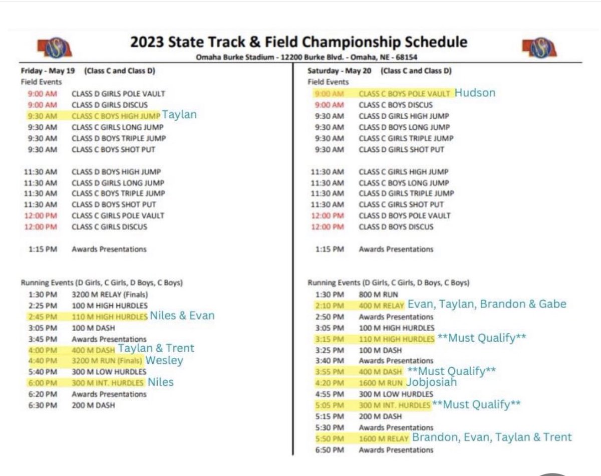 Freeman Falcons Track and Field (@track_falcon) on Twitter photo Hereโs the state schedule! Go Falcons!! <a href="/Freeman_Falcons/">๐
๐ซ๐๐๐ฆ๐๐ง ๐
๐๐ฅ๐๐จ๐ง๐ฌ</a> Hereโs the state schedule! Go Falcons!! <a href="/Freeman_Falcons/">๐
๐ซ๐๐๐ฆ๐๐ง ๐
๐๐ฅ๐๐จ๐ง๐ฌ</a>