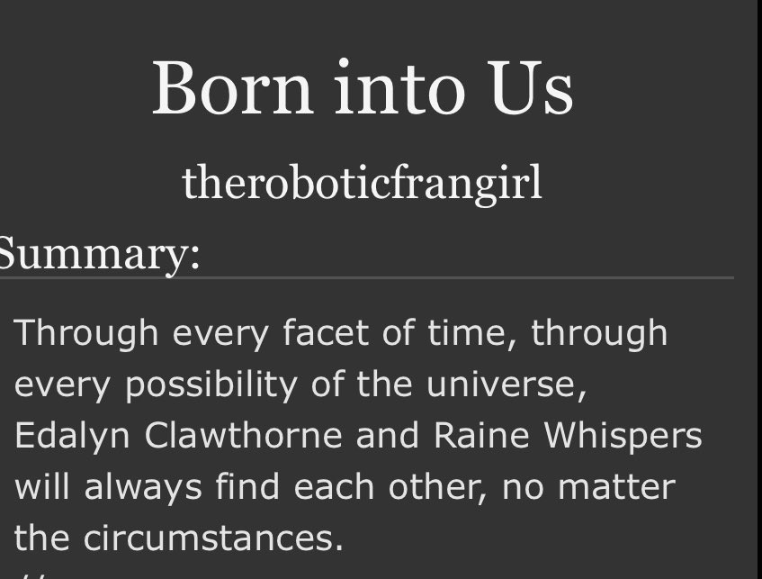Heyyyy I’m so excited to present my contribution to the <a href="/raedaexchange/">Raeda Exchange</a> 
‘Born into Us’ - archiveofourown.org/works/47232229
This is my gift to <a href="/beckers522/">Beckers</a>, I hope you enjoy what I’ve written for you <333