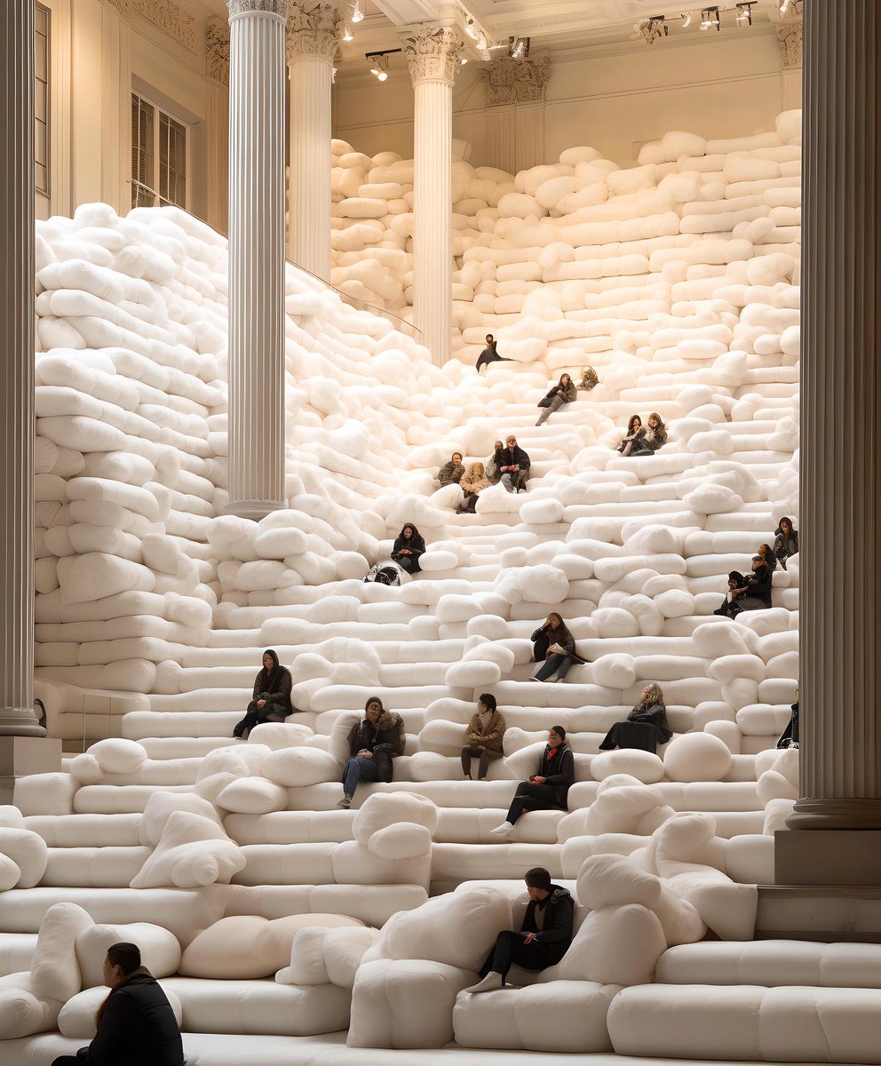 UmbertoArte's tweet photo. stairway to softness / ulises ai https://t.co/sIY3EczOP5
